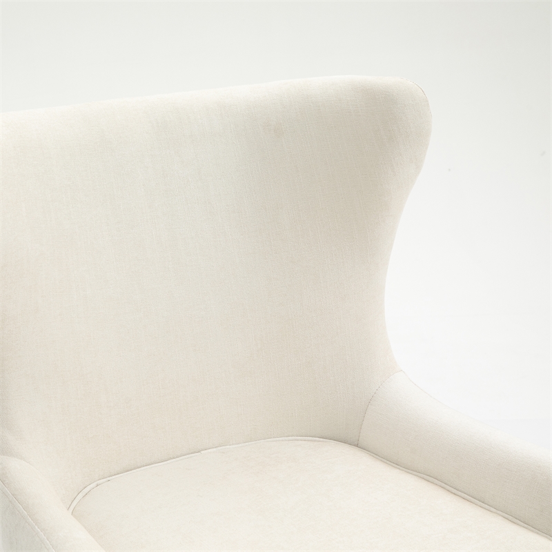 Carolina Classics Claudie Wing Back Accent Chair in Beige