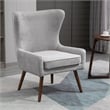 Carolina Classics Claudie Wing Back Accent Chair in Gray