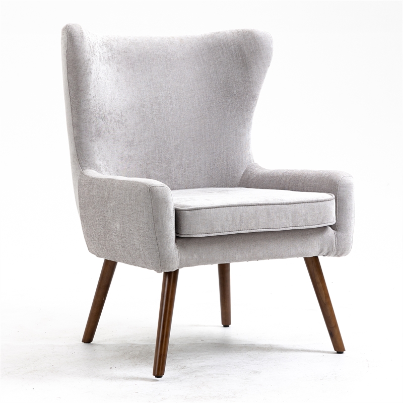 Carolina Classics Claudie Wing Back Accent Chair in Gray