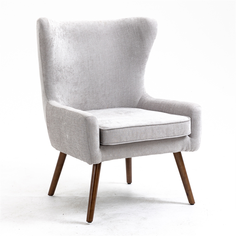 Carolina Classics Claudie Wing Back Accent Chair in Gray