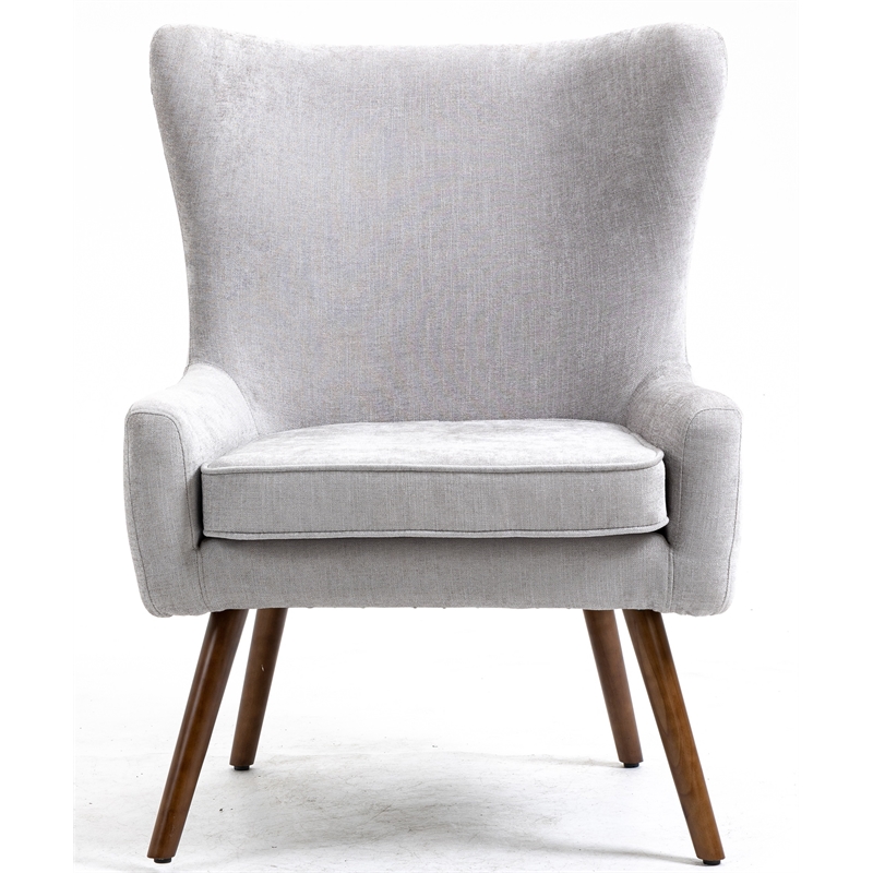Carolina Classics Claudie Wing Back Accent Chair in Gray