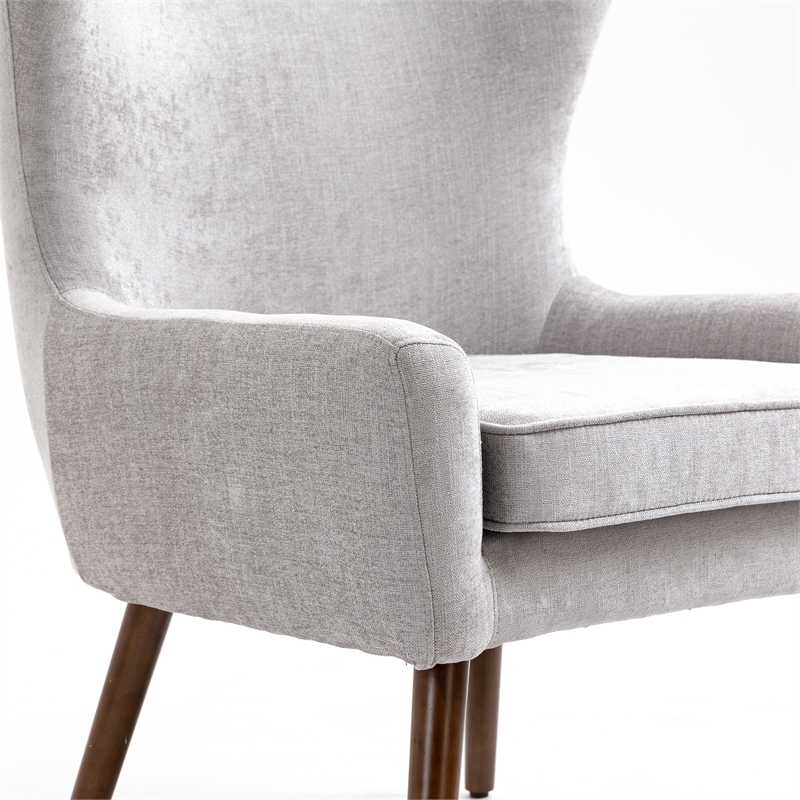 Carolina Classics Claudie Wing Back Accent Chair in Gray