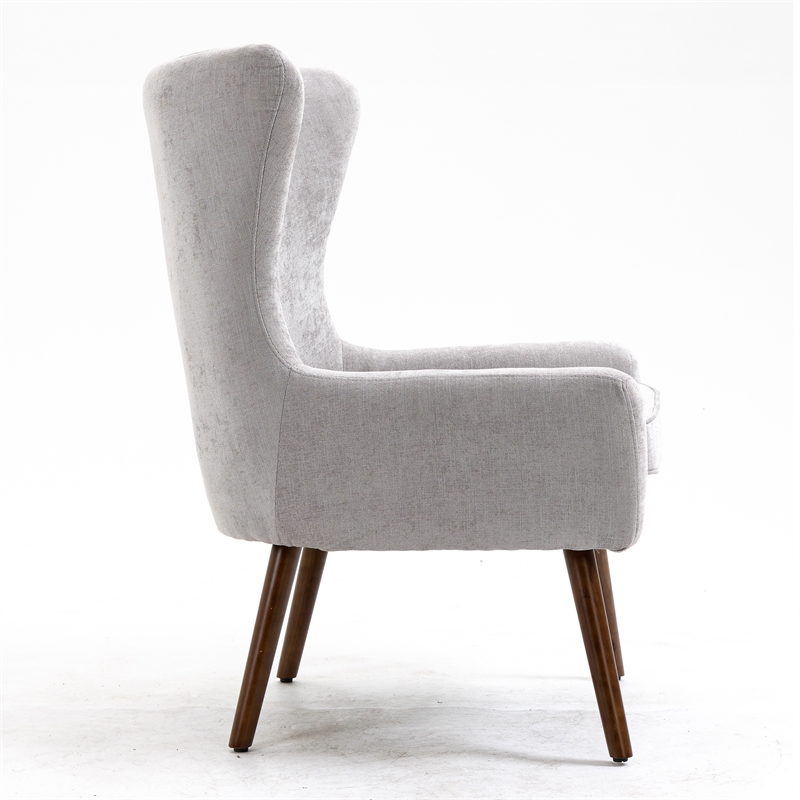 Carolina Classics Claudie Wing Back Accent Chair in Gray