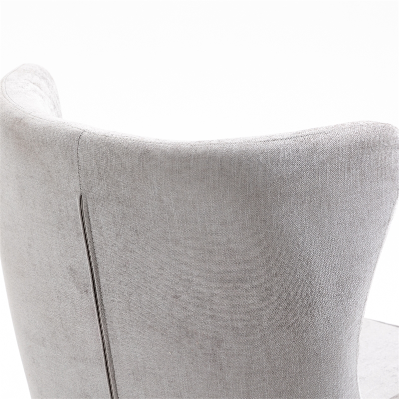 Carolina Classics Claudie Wing Back Accent Chair in Gray