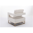 Carolina Classics Adadon 33 In Wide Velvet Upholstered Arm Chair in Cream