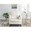 Carolina Classics Adadon 33 In Wide Velvet Upholstered Arm Chair in Cream