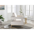 Carolina Classics Adadon 33 In Wide Velvet Upholstered Arm Chair in Cream