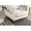 Carolina Classics Adadon 33 In Wide Velvet Upholstered Arm Chair in Cream
