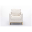 Carolina Classics Adadon 33 In Wide Velvet Upholstered Arm Chair in Cream