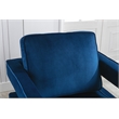 Carolina Classics Adadon 33 In Wide Velvet Upholstered Arm Chair in Navy Blue