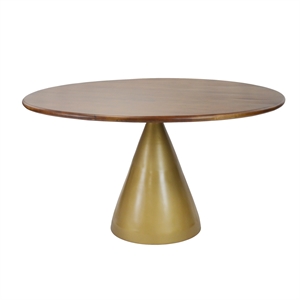 Carolina Classics Gio 54 In Pedestal Dining Table in Elm/Gold