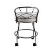 Carolina Classics Diana X-Back Vanity Bench with Casters in Chrome