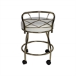 Carolina Classics Diana X-Back Vanity Bench with Casters in Gold