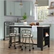 Carolina Classics Diana X-Back Vanity Bench with Casters in Gold