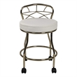Carolina Classics Diana X-Back Vanity Bench with Casters in Gold