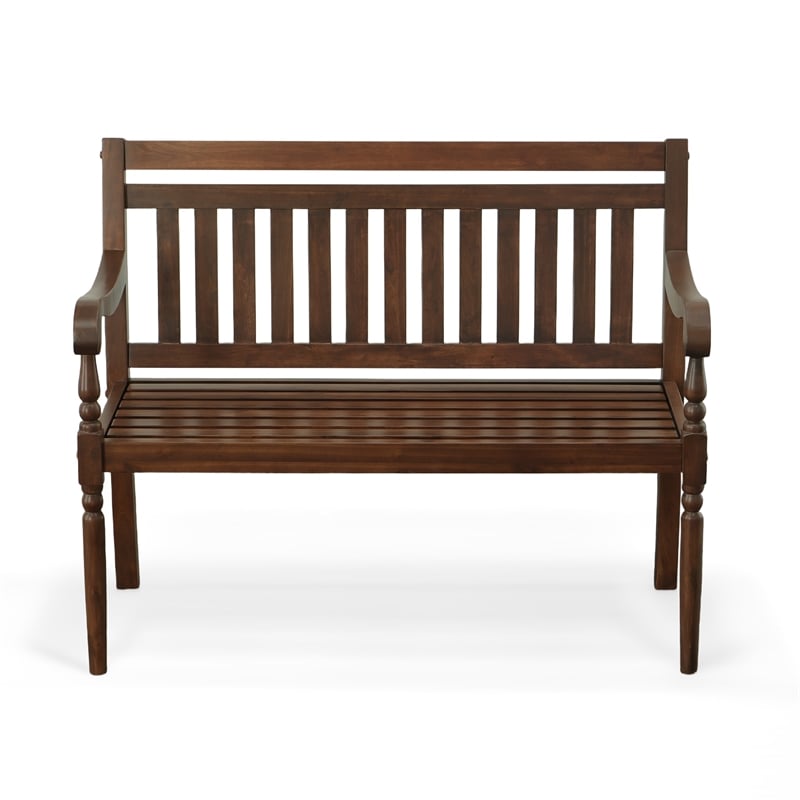 Carolina Classics Belmont Outdoor RTA Wooden Bench in Elm