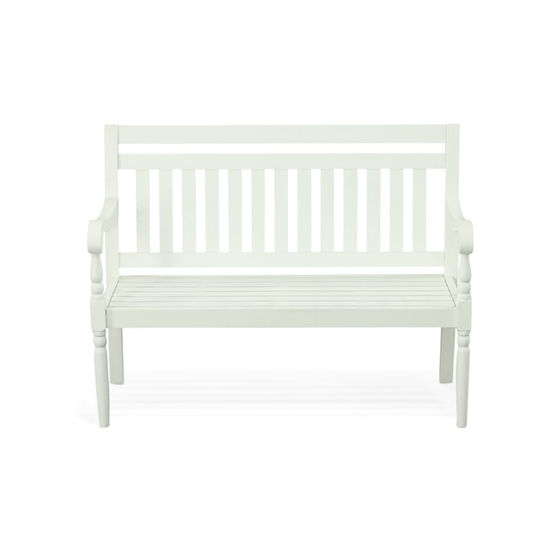 Carolina Classics Belmont Outdoor RTA Wooden Bench in White
