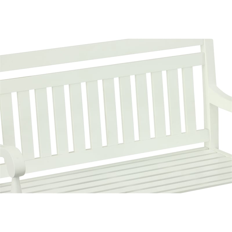 Carolina Classics Belmont Outdoor RTA Wooden Bench in White