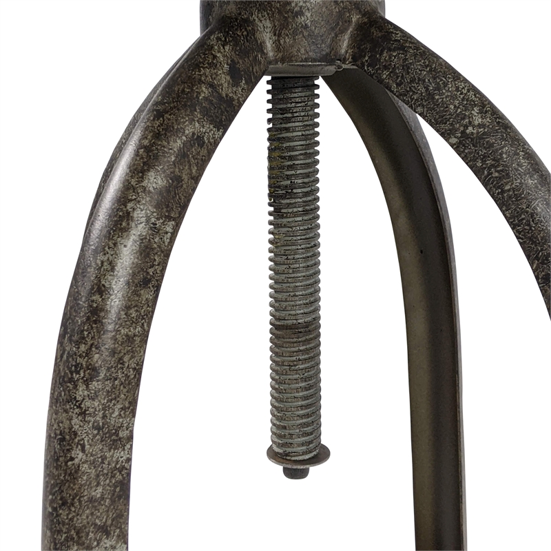 Carolina Classics Mason Adjustable Stool in Natural Driftwood/Aged Iron