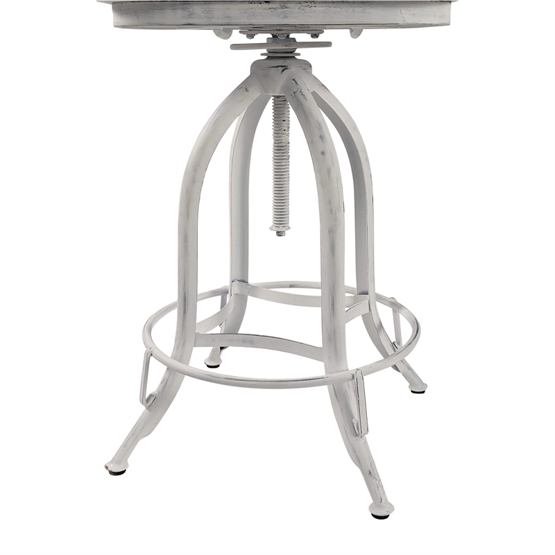 Carolina Classics Mason Adjustable Stool in Whitewash