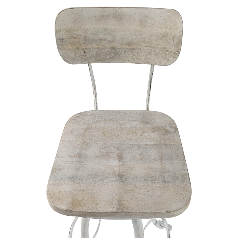 Carolina Classics Mason Adjustable Stool in Whitewash