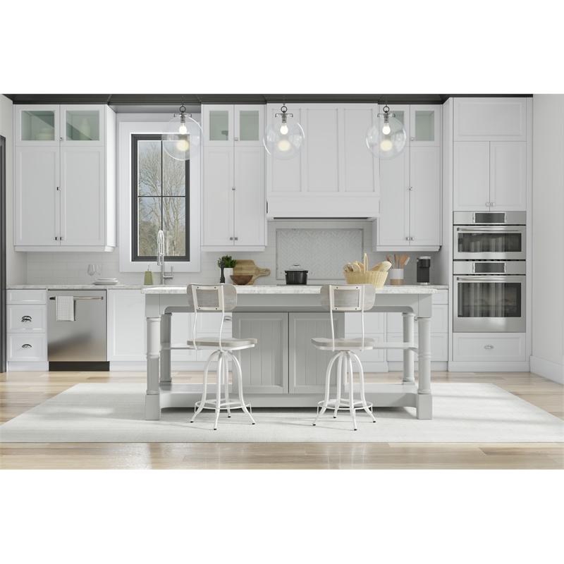 Carolina Classics Mason Adjustable Stool in Whitewash