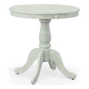 Carolina Classics Fairview 30&quot Round Pedestal Dining Table in Whitewash