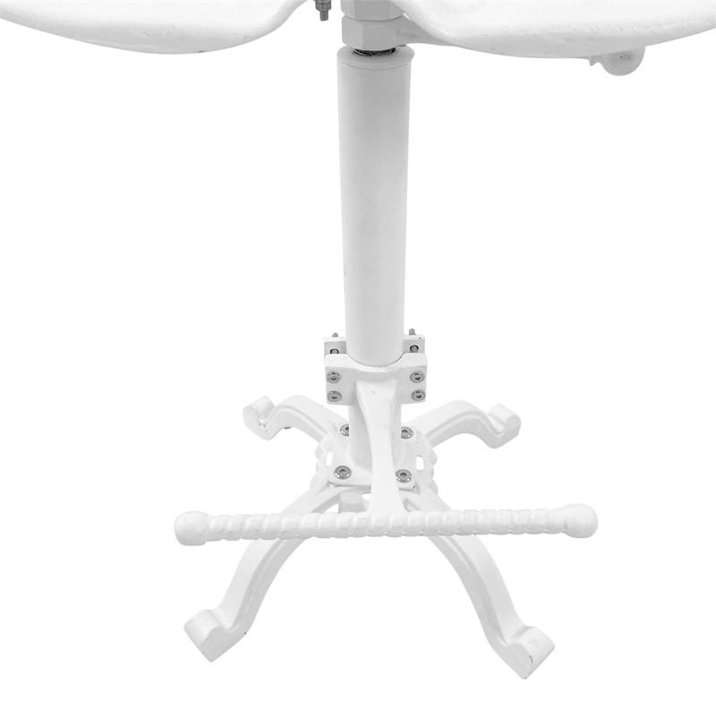 Carolina Classics August Tractor Seat Stool with Back in White