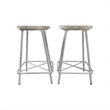 Carolina Classics Illona 24 Inch Counter Height Stool in Whitewash Set of 2