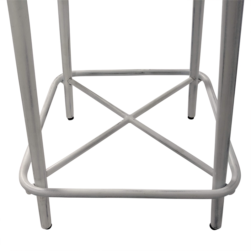 Carolina Classics Illona 24 Inch Counter Height Stool in Whitewash Set of 2