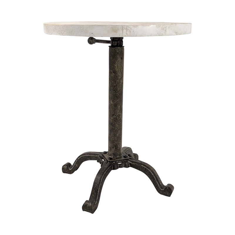 Carolina Classics Colton Adjustable Vintage Table in Natural Driftwood/Aged Iron