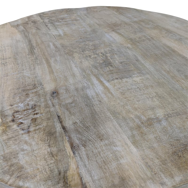 Carolina Classics Velio Bistro Table in Natural Driftwood/Aged Iron