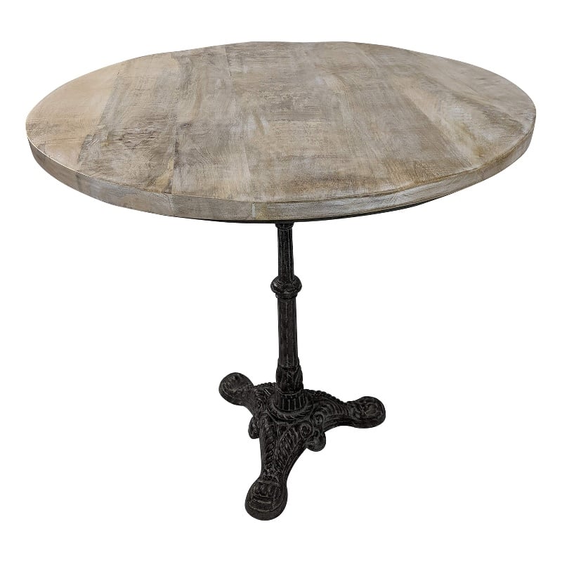 Carolina Classics Velio Bistro Table in Natural Driftwood/Aged Iron