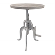 Carolina Classics Regan Adjustable Crank Accent Table in Whitewash