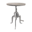 Carolina Classics Regan Adjustable Crank Accent Table in Whitewash
