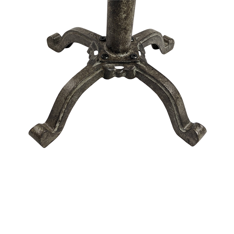 Carolina Classics Justin Adjustable Stool in Natural Driftwood/Aged Iron