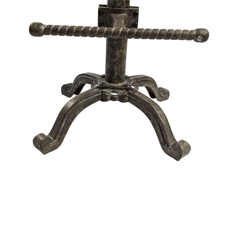 Carolina Classics Justin Adjustable Stool in Natural Driftwood/Aged Iron