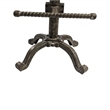 Carolina Classics Justin Adjustable Stool in Natural Driftwood/Aged Iron