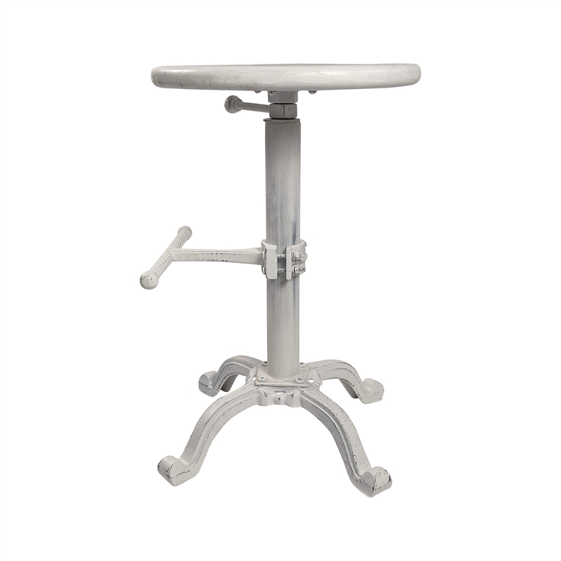Carolina Classics Justin Adjustable Stool in Whitewash