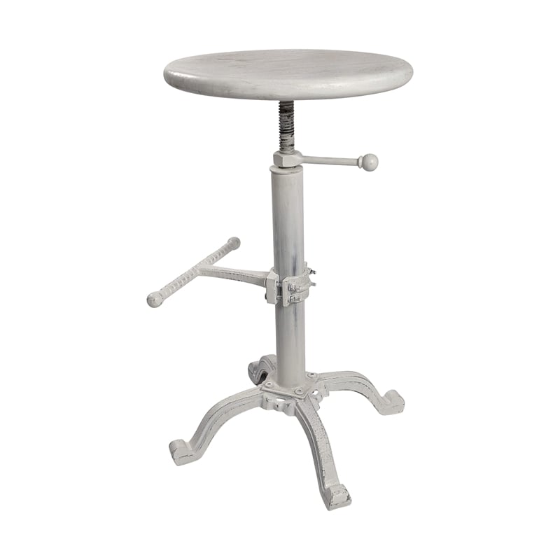 Carolina Classics Justin Adjustable Stool in Whitewash