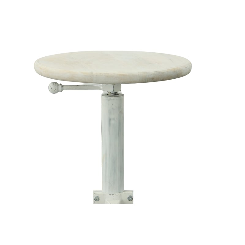 Carolina Classics Justin Adjustable Stool in Whitewash