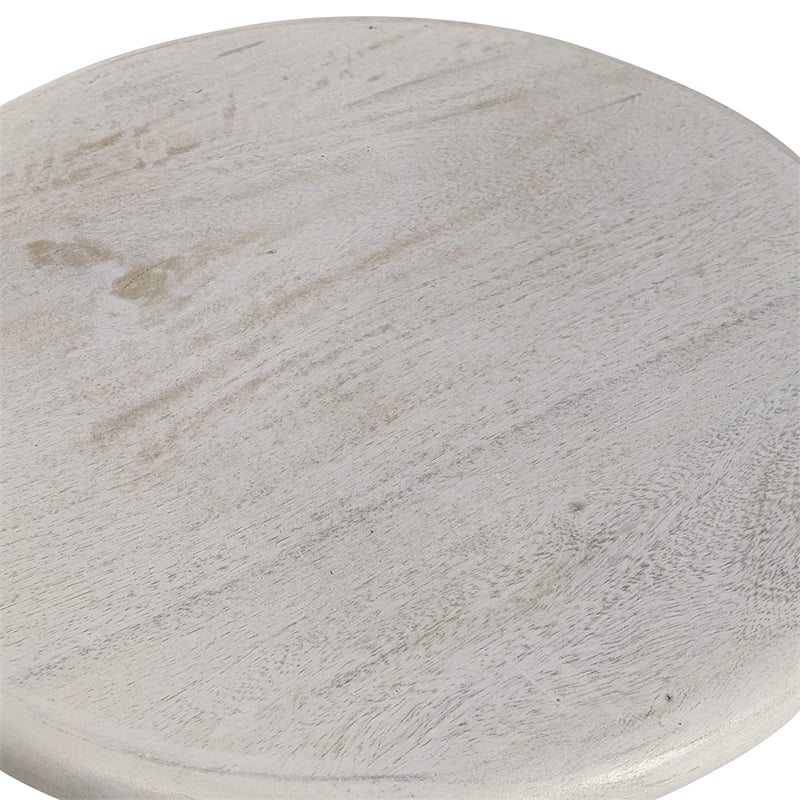 Carolina Classics Justin Adjustable Stool in Whitewash