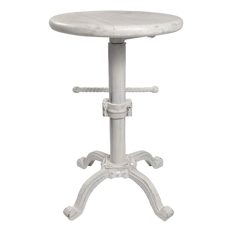 Carolina Classics Justin Adjustable Stool in Whitewash
