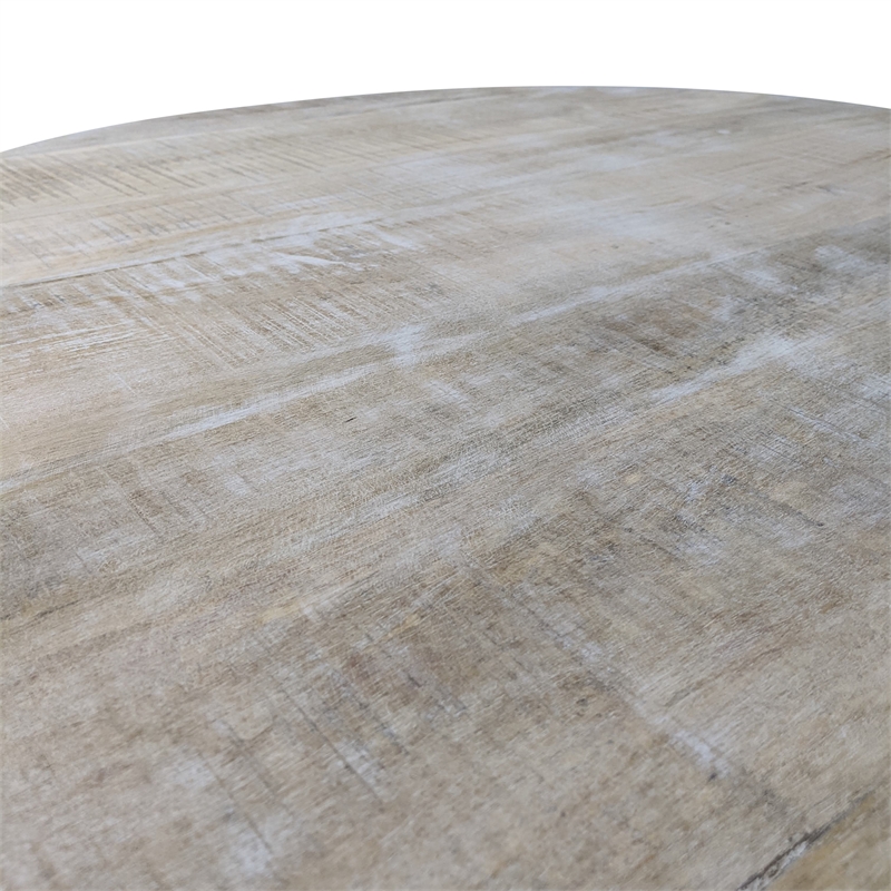 Carolina Classics Bentley Adjustable Crank Table in Natural Driftwood/Aged Iron