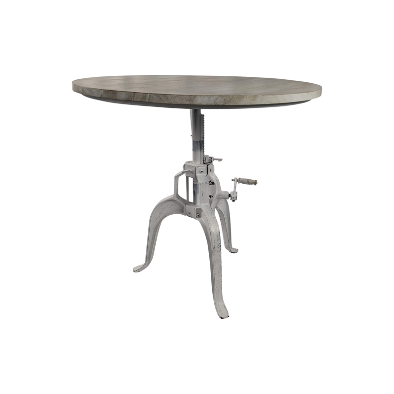 Carolina Classics Bentley Adjustable Crank Table in Whitewash