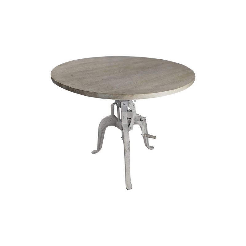 Carolina Classics Bentley Adjustable Crank Table in Whitewash