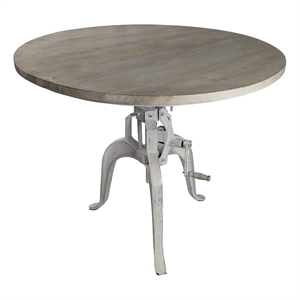 Carolina Classics Bentley Adjustable Crank Table in Whitewash