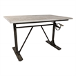 Carolina Classics Brio Sit or Stand Adjustable Desk in Driftwood/Aged Iron