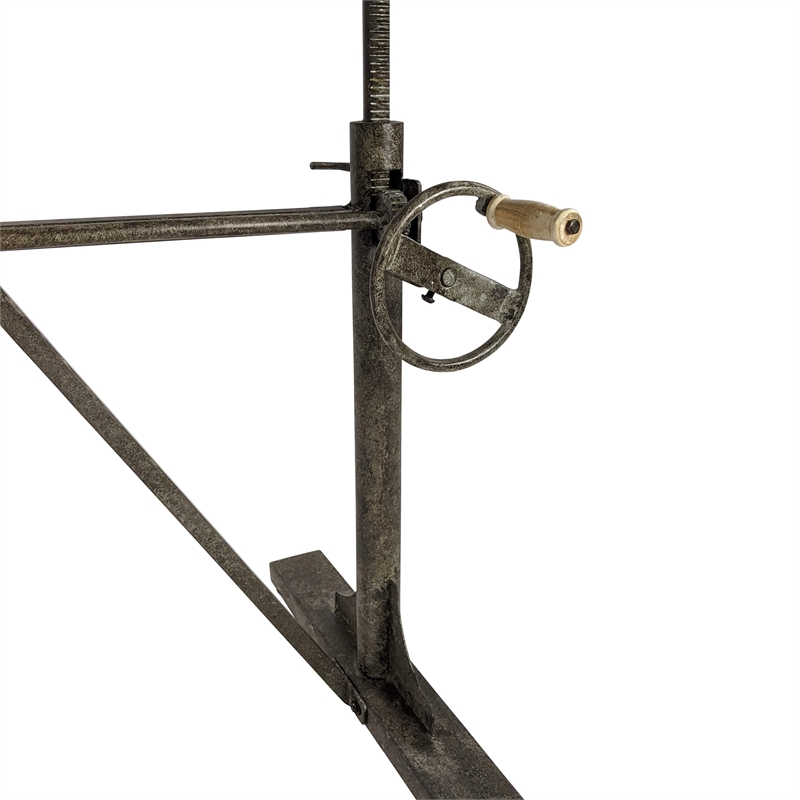 Carolina Classics Brio Sit or Stand Adjustable Desk in Driftwood/Aged Iron