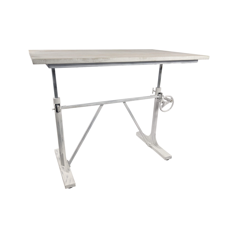 Carolina Classics Brio Sit or Stand Adjustable Desk in Whitewash